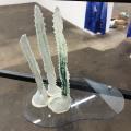Lisa Kottkamp: Frozen Euphorbia, 2020, porcelain, epoxy resin, plexiglass, 22 x 25 x 15 cm 

